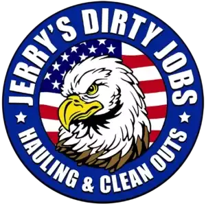 Logo showcasing a bald eagle and an American flag, with the text 