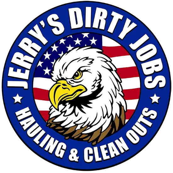 Logo showcasing a bald eagle and an American flag, with the text 